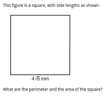 What are the perimeter and the area of the square?-example-1