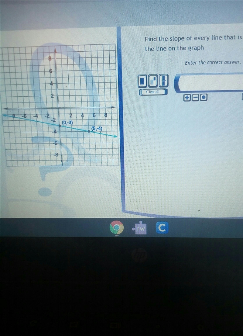 Find the slope of every line that is parallel to the line on the graph. step- by-step-example-1