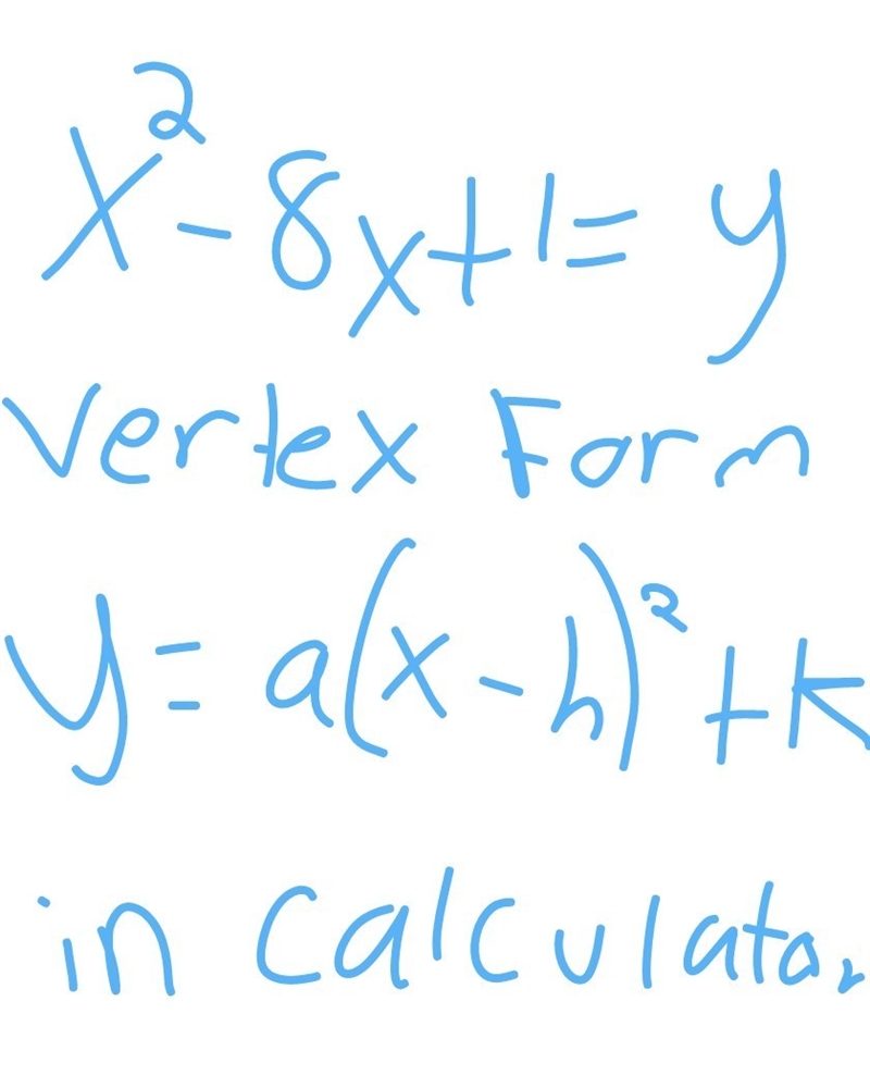 Put x^2-8x+1=y in vertex form-example-1