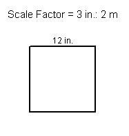 Michel uses the scale drawing and the scale factor to enlarge a square that has a-example-1