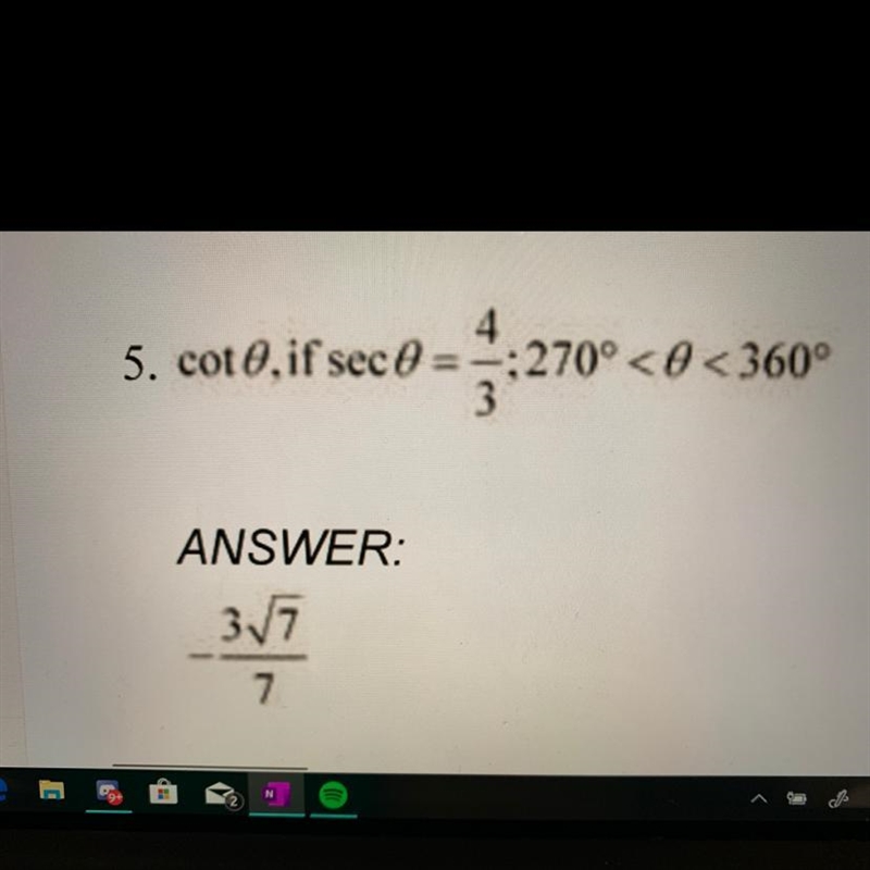 How do you do this - with work - using pythagorean identities?-example-1