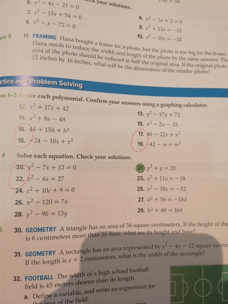 Can anyone help me do the question that are circled with red? You don't need to do-example-1