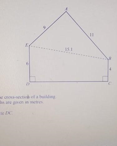 Each lenght is in metres Calculate DC​-example-1