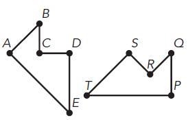 Two congruent figures are shown. A. List all pairs of corresponding sides in the two-example-1