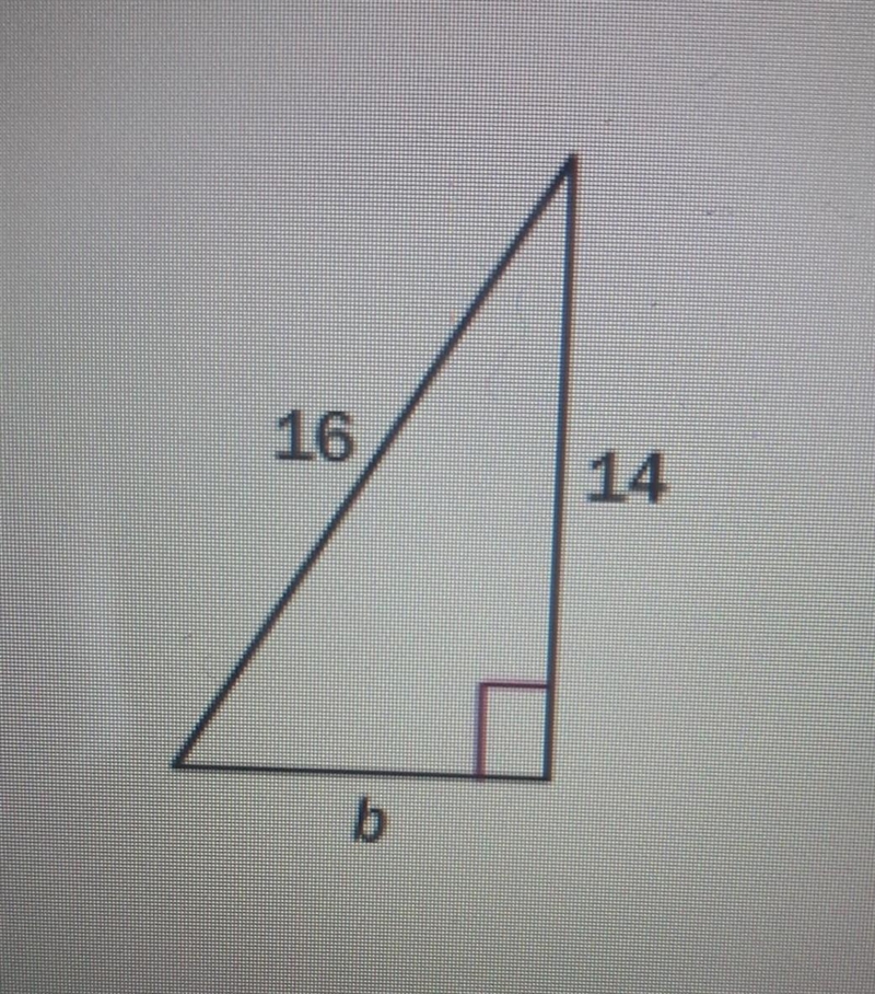 Find the length of the missing side. if necessary, round to the nearest tenth. A. 30 B-example-1