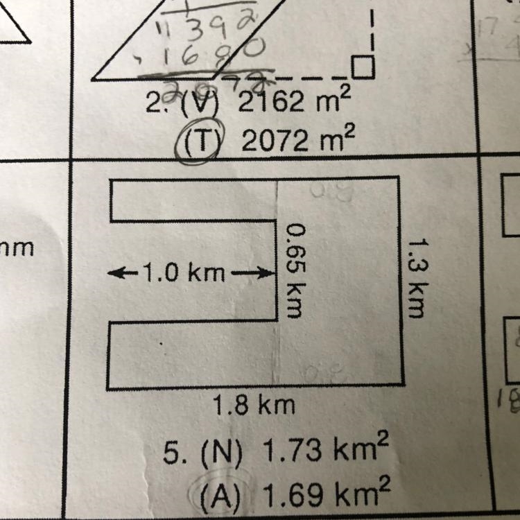 What is the area of the figure shown below?-example-1