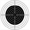 Justin shoots in an air rifle competition. Out of 30 targets he hit 12 bulls eyes-example-1