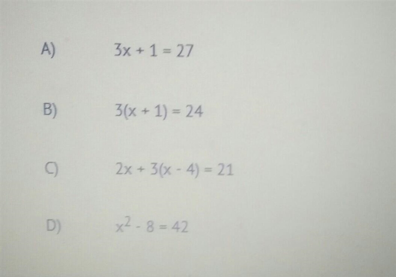 For which equation is 7 a solution​-example-1