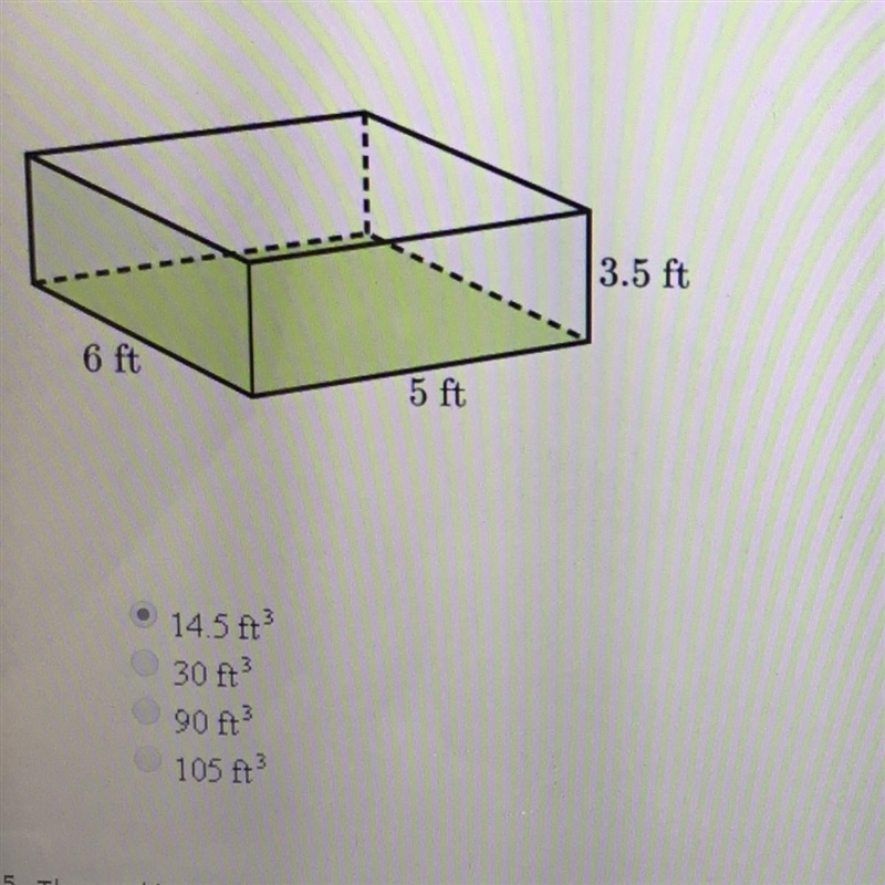 The dimensions of a wading pool shaped like a rectangular prism are shown below. What-example-1