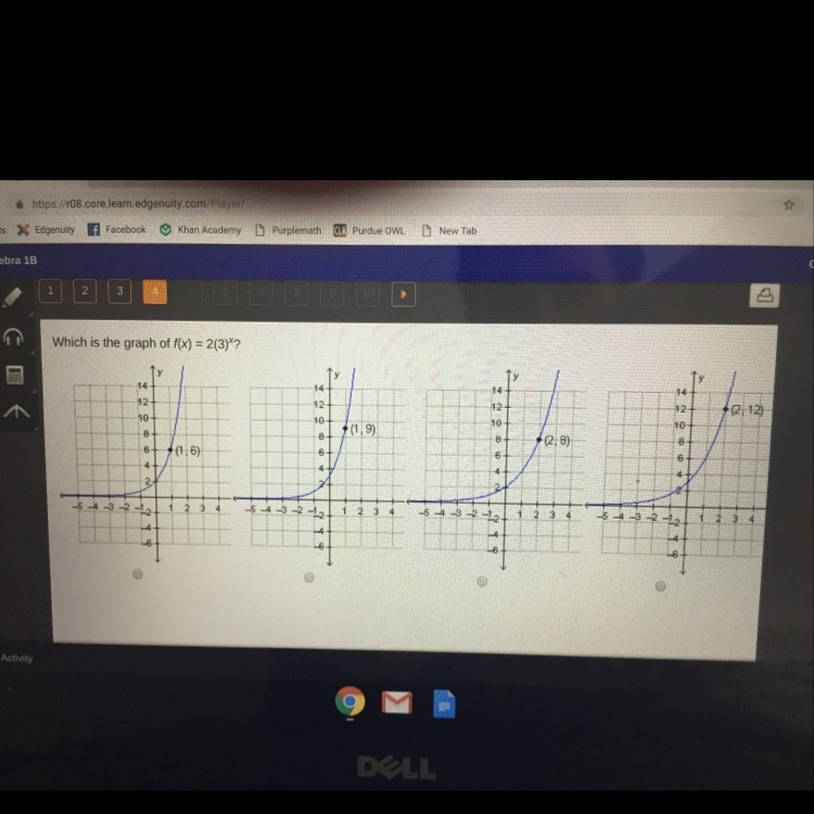 Which is the graph of f(x) =2(3)x^-example-1