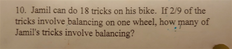 Jamil can do 18 tricks on his bike-example-1