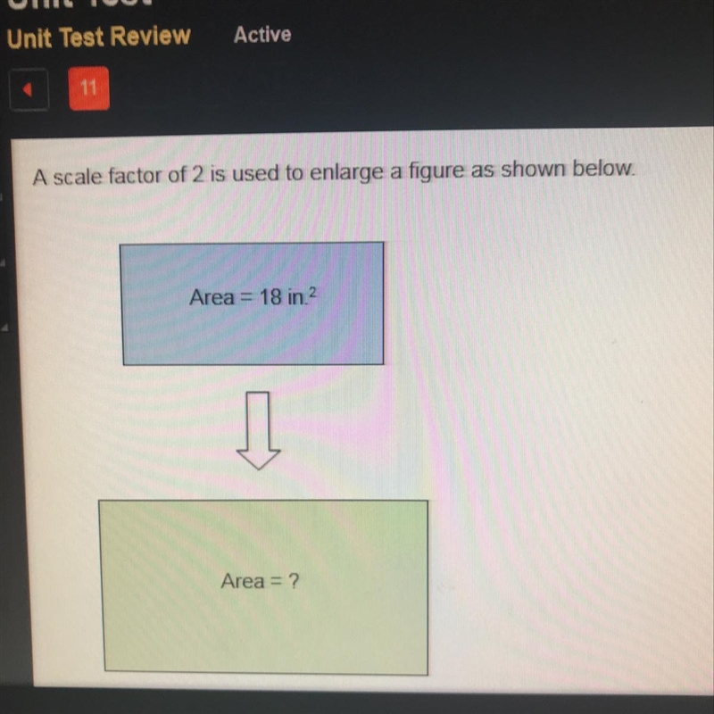 How many square inches is the area of the enlarged figure?-example-1