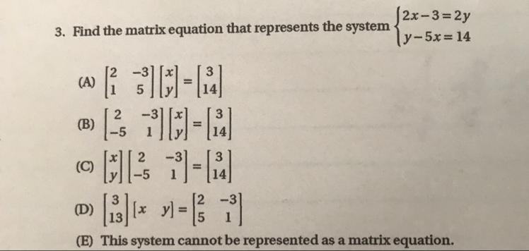 Find the matrix equation that represents the system:-example-1