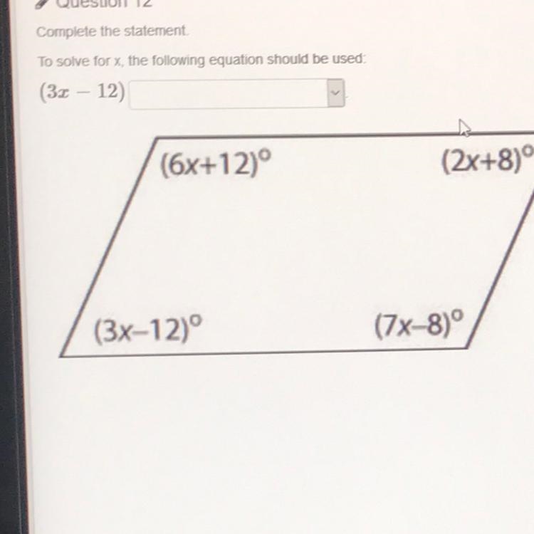 To solve for x the following equation should be used:-example-1