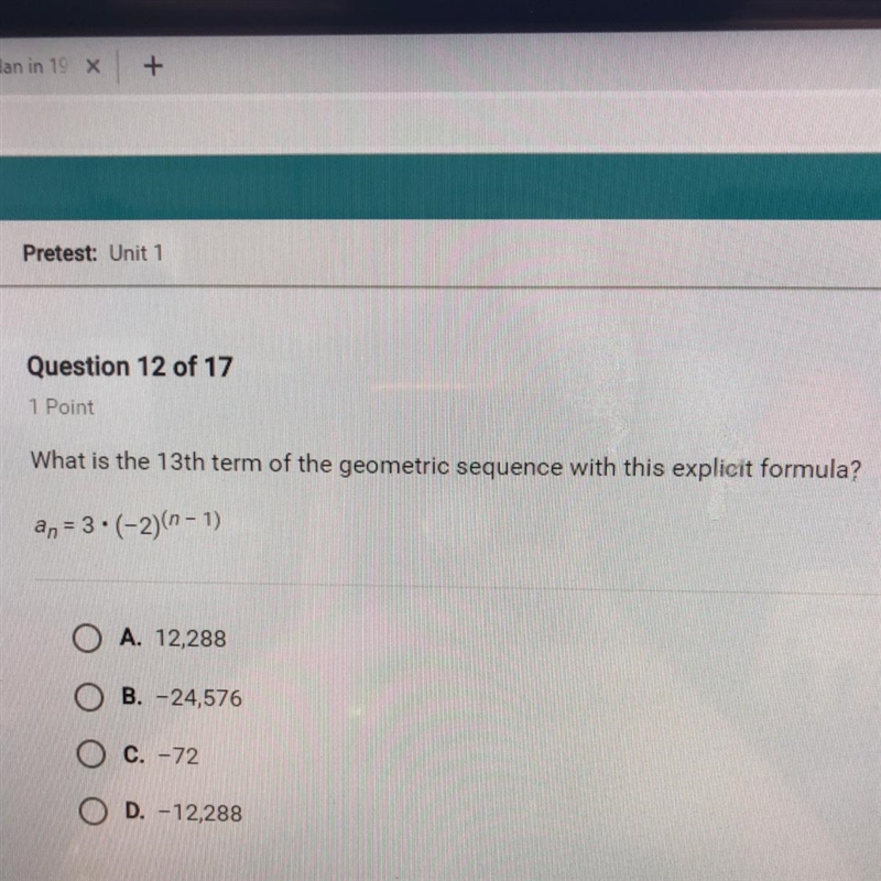 What is the 13th term of the geometric sequence with this formula-example-1