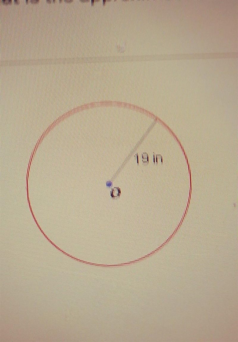 Hat is the approximate area of the circle shown below? A. 60 in 2 B. 119 in 2 c. 4536 in-example-1