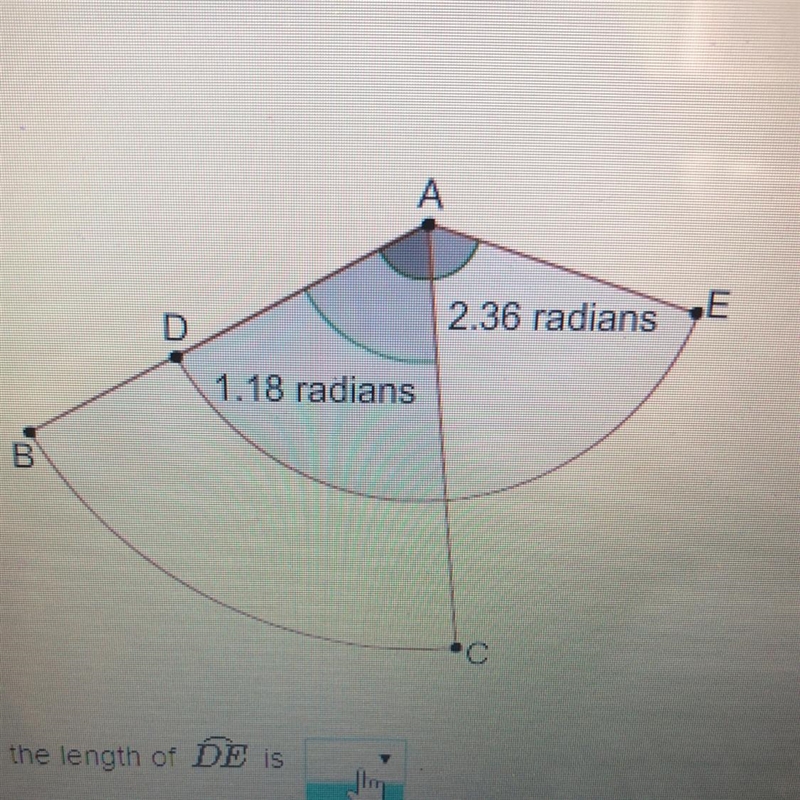 PLEASE HELP if AD=2/3AB, the ratio of the length BC to the length of DE is what? A-example-1