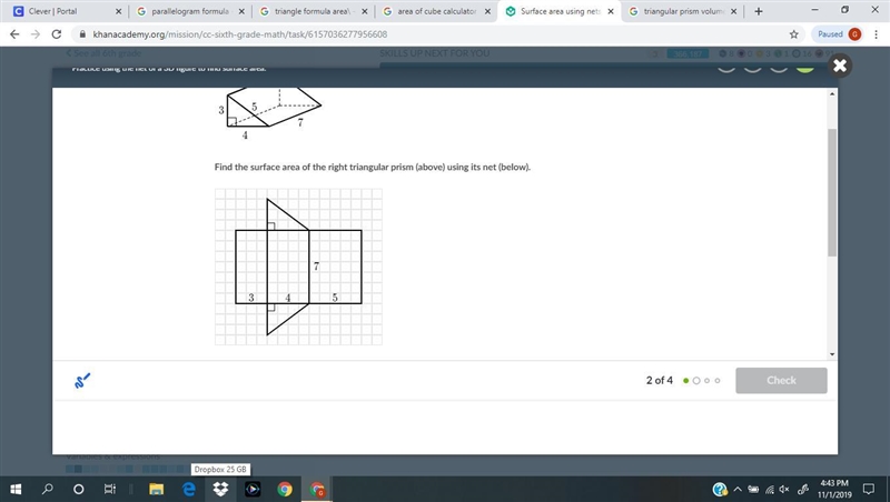 What is the AREA of this shape? Screenshot included below. Necessary for my Khan Academy-example-1