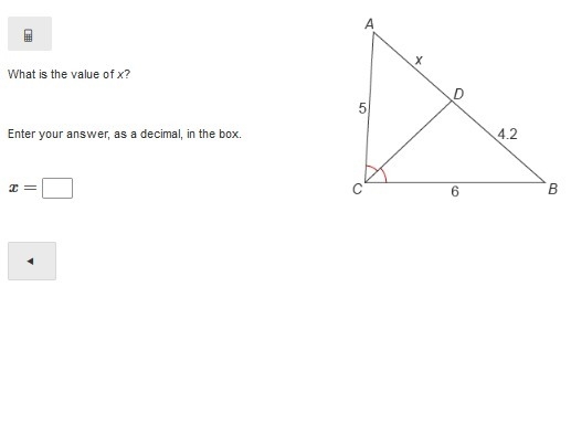 What is the value of x? Enter your answer, as a decimal, in the box. x=-example-1