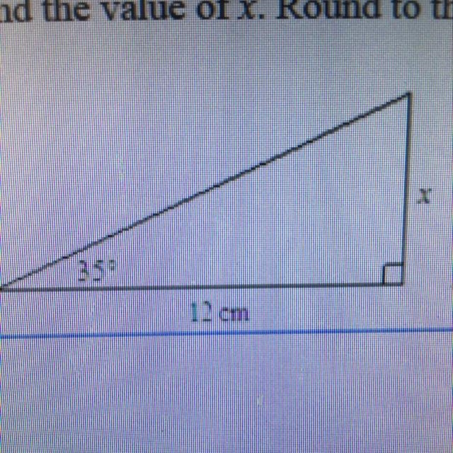 Find the value of x. Round to the nearest tenth.-example-1