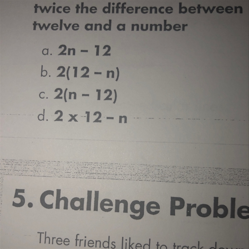 Which expression matches the words ? Plz help 19 point ..... can you also explain-example-1