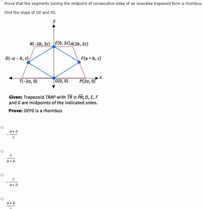 Prove that the segments joining the midpoint of consecutive sides of an isosceles-example-1