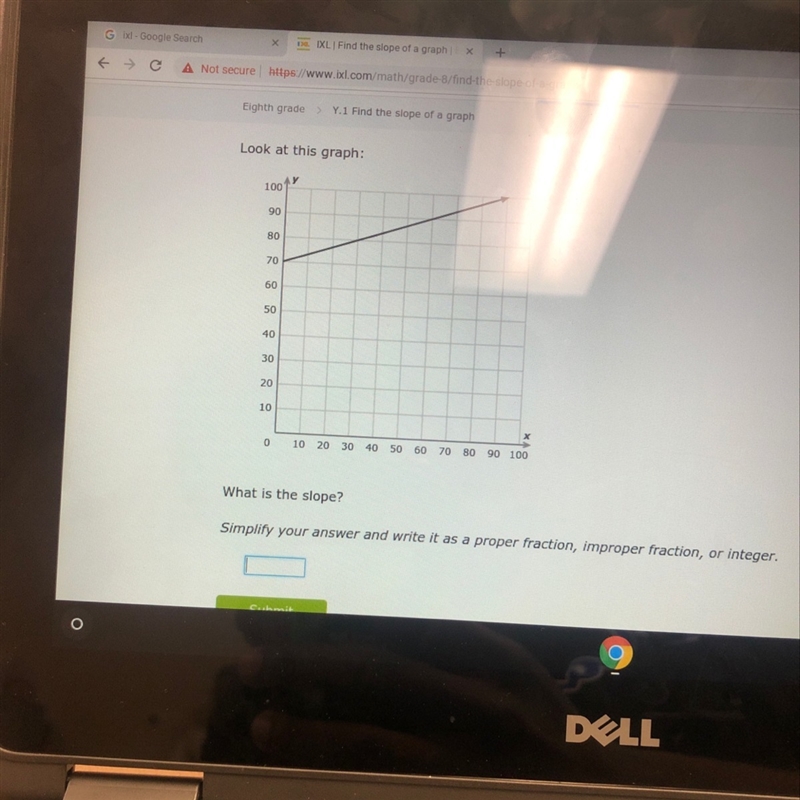 What is the slope simplify your answer and write it as a proper fraction, improper-example-1