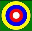 A target with a diameter of 14cm has 4 scoring zones by concentric circles. The diameter-example-1