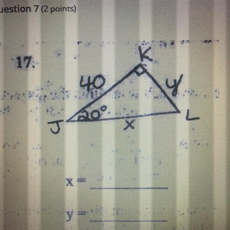 The value of x and y-example-1