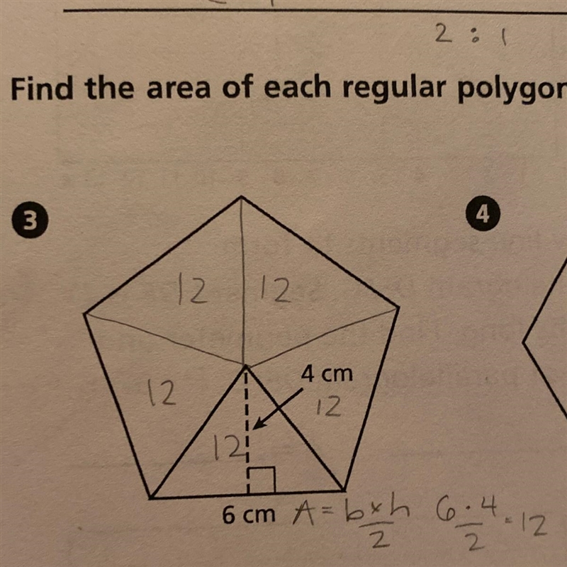 Find the area of each regular polygon-example-1