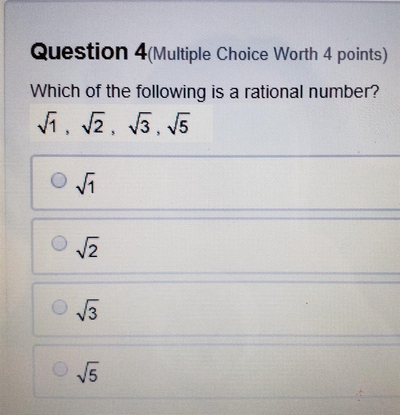 Which of the following is a rational number?​-example-1