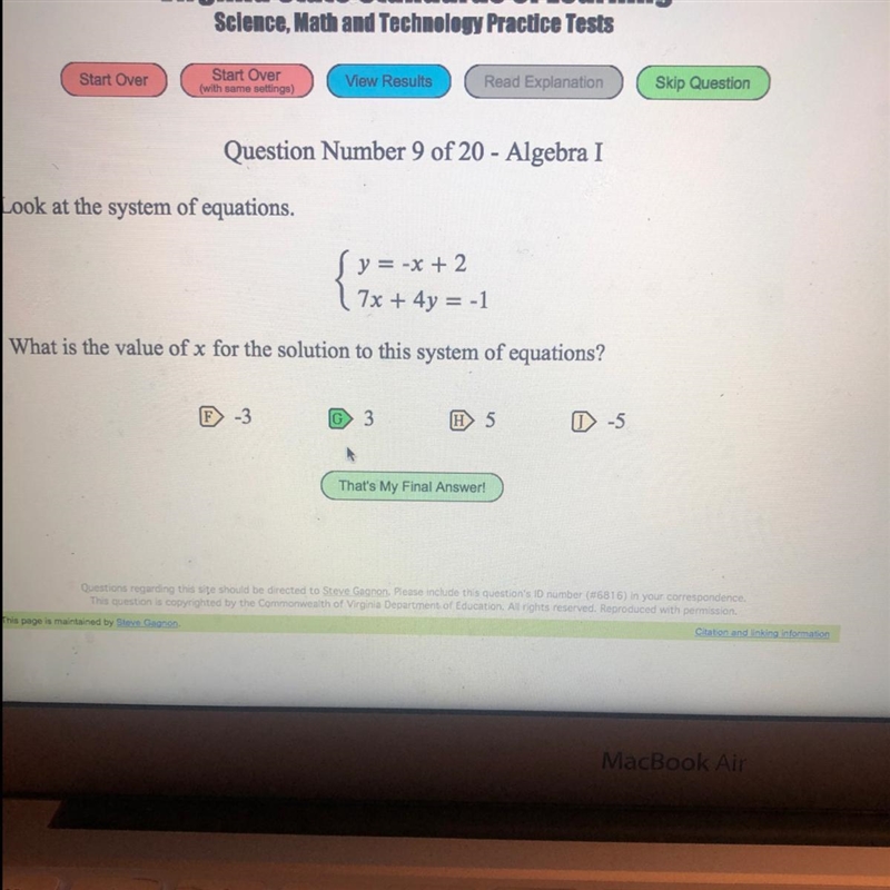 What is the value of x for the solution to this system of equations-example-1