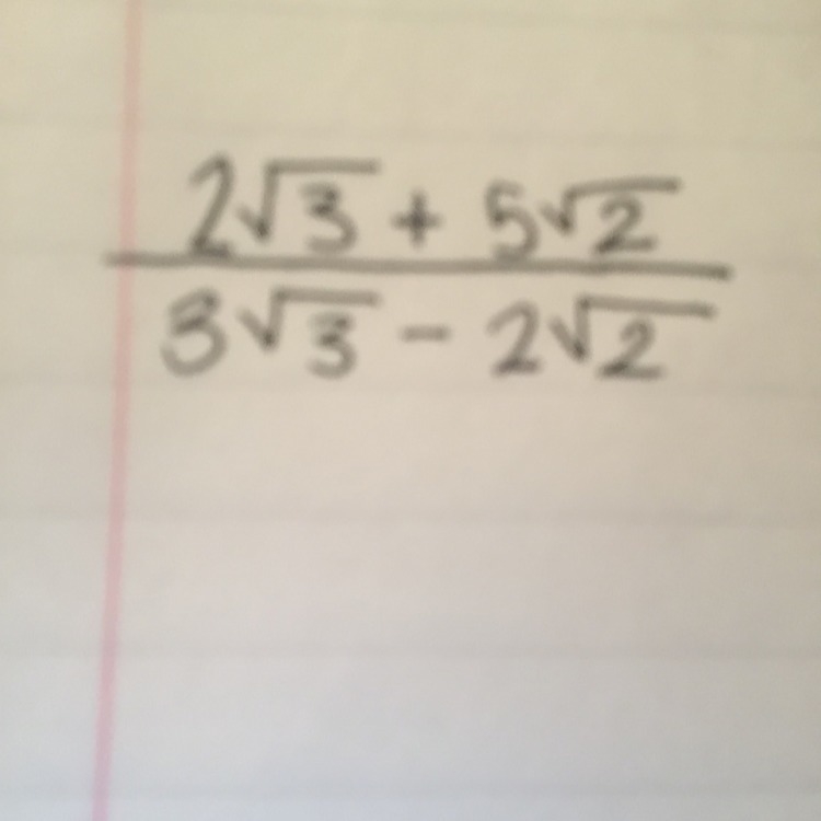 Rationalize the denominators-example-1