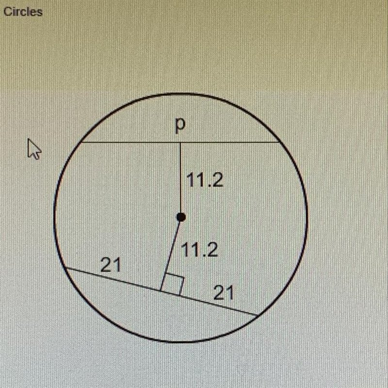 What is the value of p? A.21 B.11.2 C.42 D.23-example-1