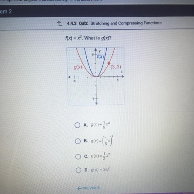 F(x) = x2. What is g(x)?-example-1