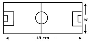 The actual width ( w) of a regulation soccer field is 90 meters (m), and the actual-example-1