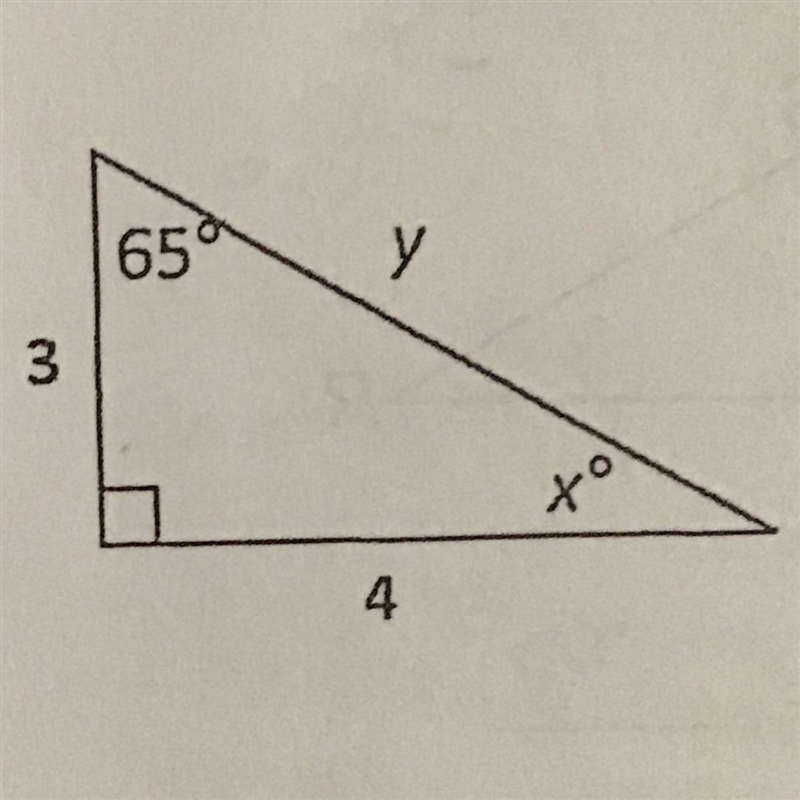 Find the value of x and y and please show all work.-example-1