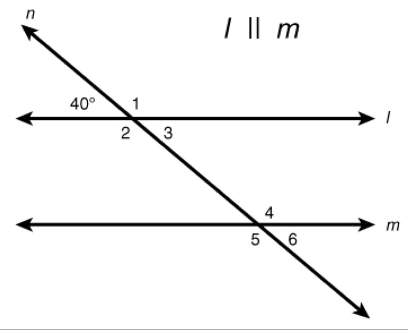 In the drawing below, line n is a transversal that intersects two parallel lines. What-example-1