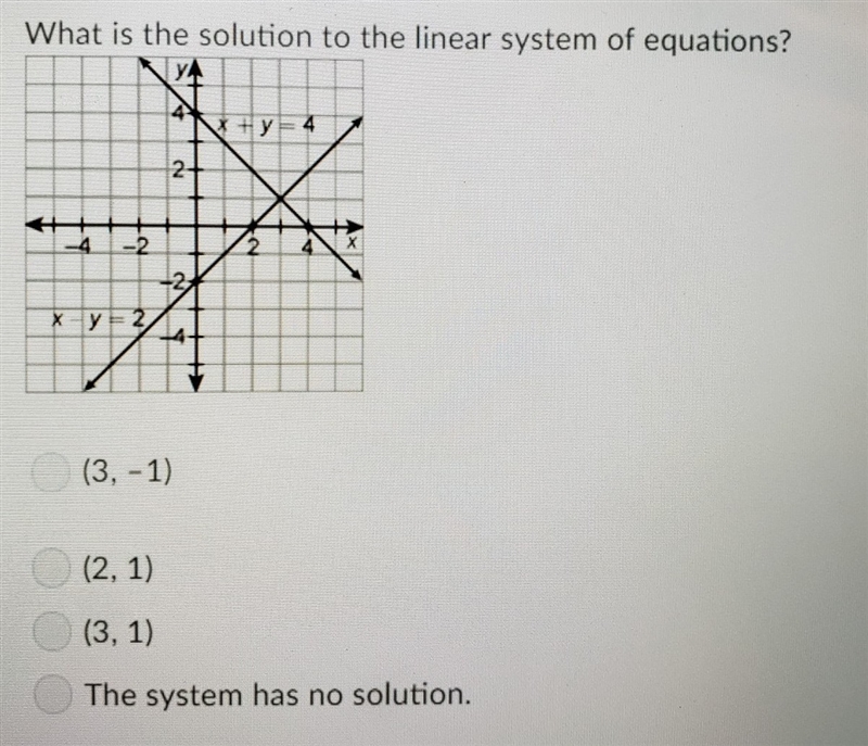 What is the solution to the linear system of equations?​-example-1