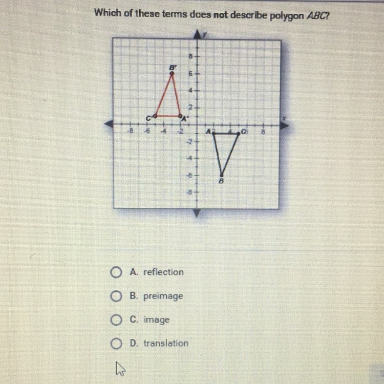 Which of these terms does not describe polygon abc ?-example-1