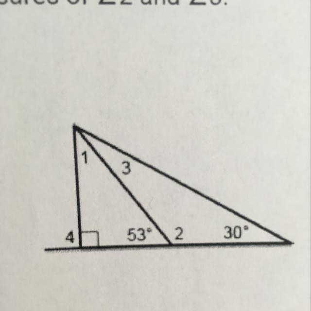 What is the sum of the measures of the angles in a triangle ?-example-1