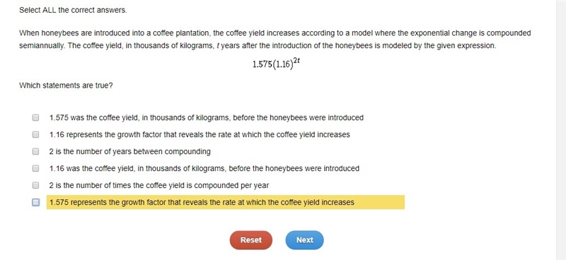 Select ALL the correct answers. When honeybees are introduced into a coffee plantation-example-1