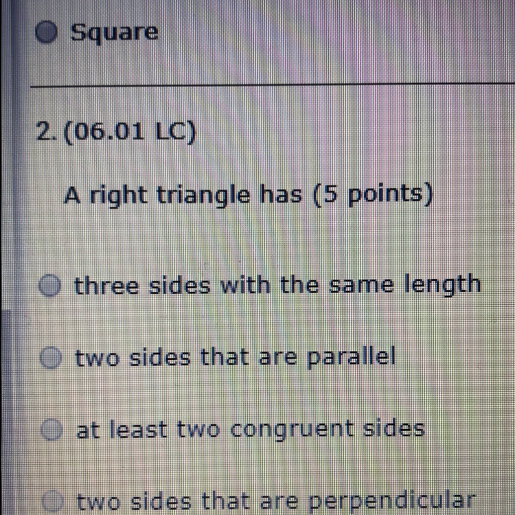 A right triangle has,-example-1