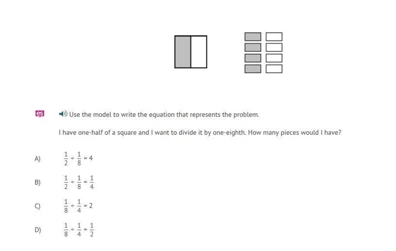 Use the model to write the equation that represents the problem. I have one-half of-example-1