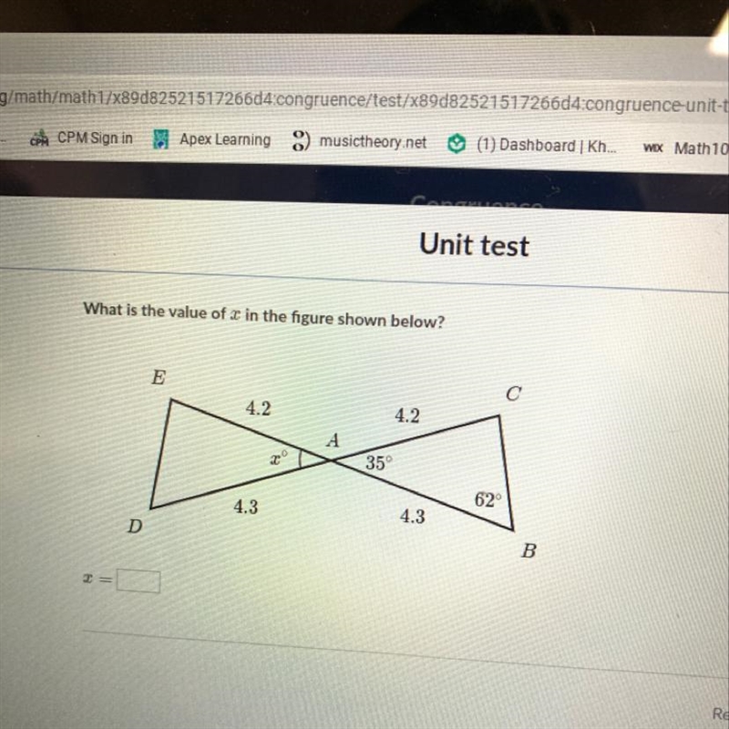 What is the value of x in the figure shown below?-example-1