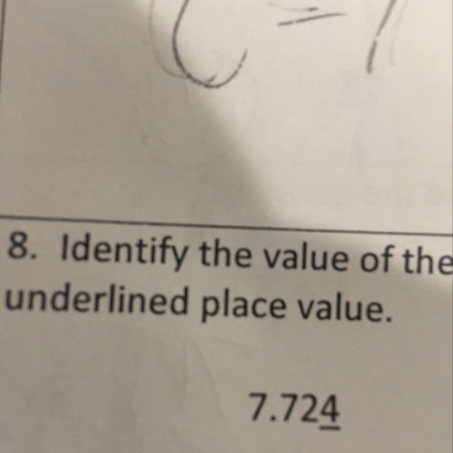 What’s the place value of the 4 in 7.724-example-1