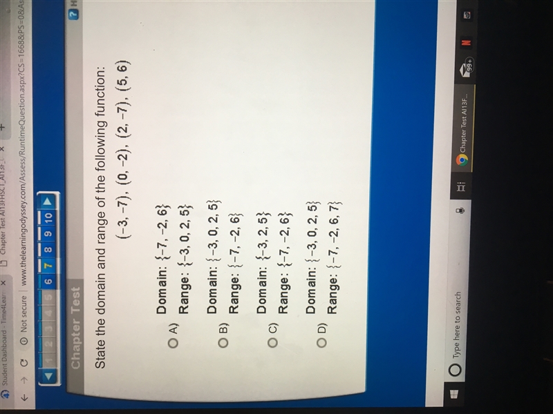 State domain and range of the following function:-example-1