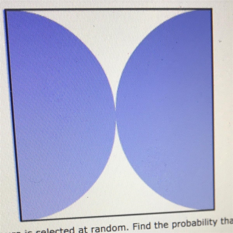 A point in the figure is selected at random. Find probability that the point will-example-1