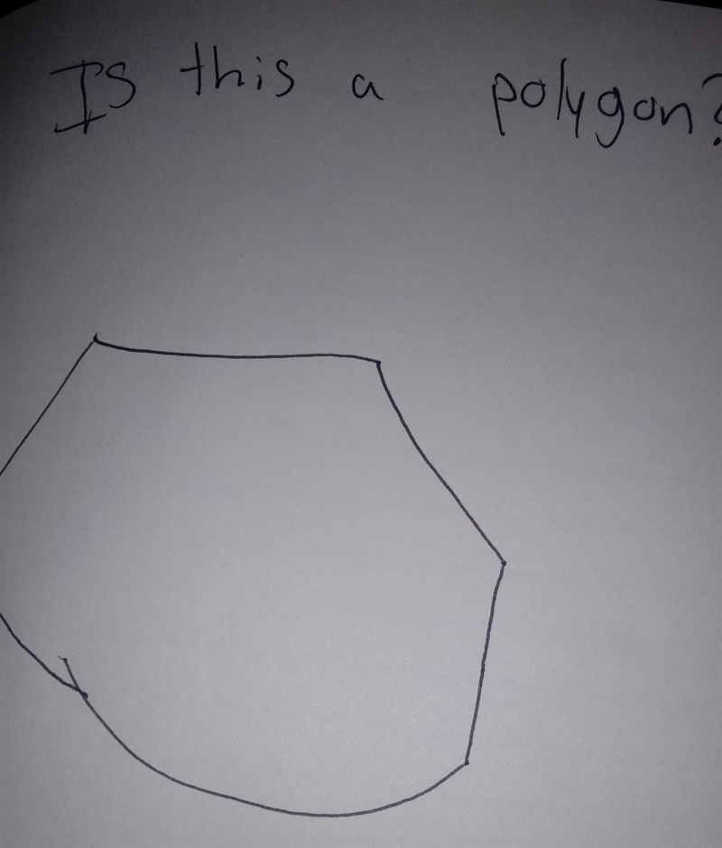 Is this a polygon? If it is not a polygon please say why.​-example-1