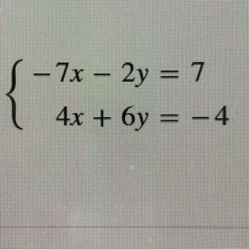 Solve the following system of linear equations by substitution and determine whether-example-1